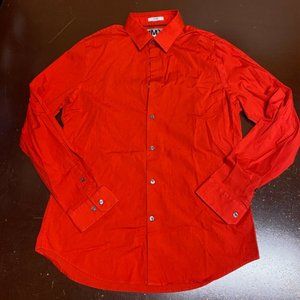 Express 1MX Fitted Collared Long Sleeves Shirt